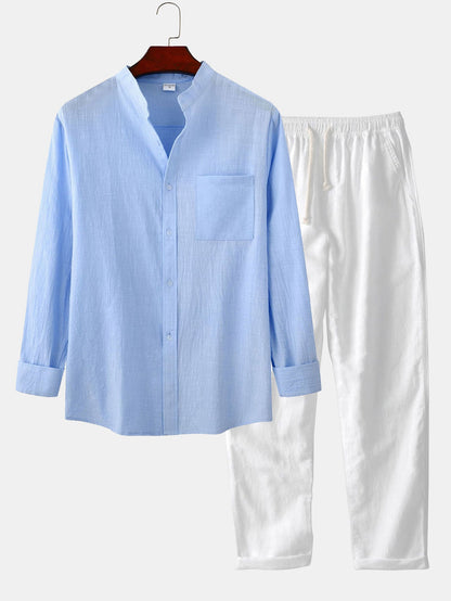 Conjunto Club de Lino Azul