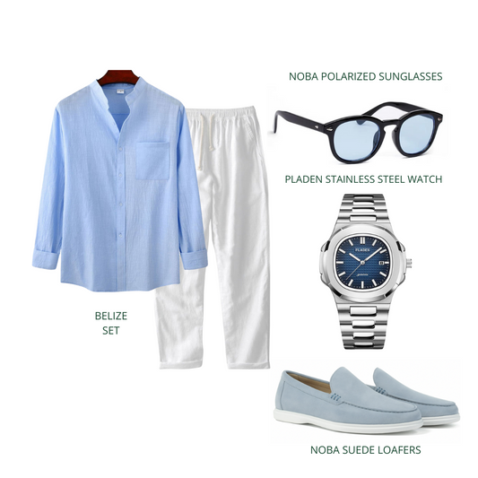 Conjunto Club de Lino Azul
